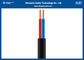 Örgülü Bakır Tel PVC İzoleli THW TW 12AWG Kablolar ve Teller 300V Bina Bakır Elektrik Teli
