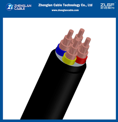 0IEC 60228, IEC 60502-1 için.6/1KV Düşük Voltajlı Bakır Xlpe İzole edilmiş PVC kaplı güç kabloları 3 çekirdek + 1 ((CXV)