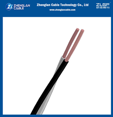 0.6/1KV Düşük Voltajlı Bakır PVC yalıtılmış Duplex (CV) Güç Kabloları IEC 60228 için 2 çekirdek; IEC 60227 ((CU/PVC)