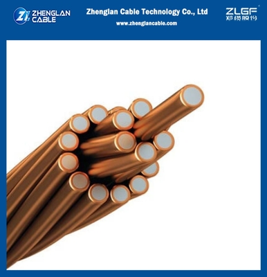 Bakır kaplı çelik iletken 3/3.26(25mm2) ASTM B228 Yüksek Güçlü CCS
