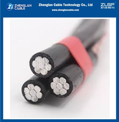 Üstteki yalıtımlı kablo 0.6/1KV 2X50+50 AAC/XLPE+AAAC/XLPE Havadan bağlı kablo ABC GB/T12527