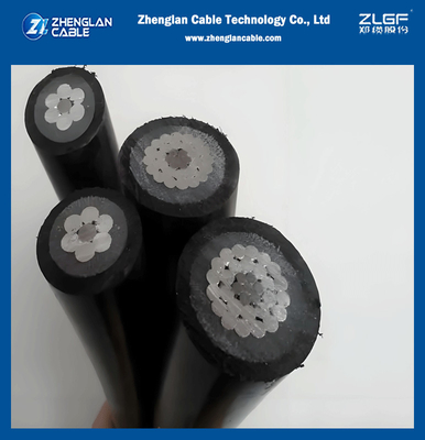 15KV 25KV 35KV nominal gerilim faz ileticisi HDPE dış katmanı olan dairesel sarmal yuvarlak sıkıştırılmış alüminyum ileticisi