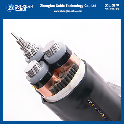 8.7/15KV 3x240mm2 AL/SC/XLPE/SC/CTS/PVC Yeraltı Kablosu Güç Kablosu Zırhsız IEC60502-2