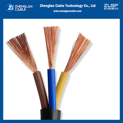 Çok çekirdekli esnek kablo PVC yalıtılmış PVC kablosu IEC60227/BS EN 50525-2-11 3x2.5mm2 H05VV-F