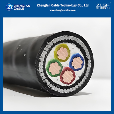 Düşük voltajlı güç kablosu NYRGBY kablosu cu/pvc/pvc/swa/pvc 4x16mm2 IEC60502-1