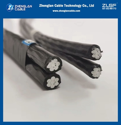 0.6/1kV Üst Üst İzole Kablo NFC 33-209 Standart XLPE 3X25mm2+54.6mm2