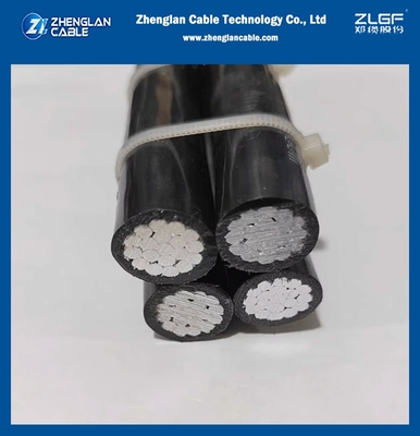 0.6 / 1kV Üst Üst İzolasyon Kablosu NFC 33-209 Standart XLPE İzolasyon ABC Kablosu 3X50mm2 + 54.6mm2