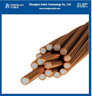 CCS bakır kaplama çelik tel kaplama % 40 iletkenlik 2AWG 7/2.59mm