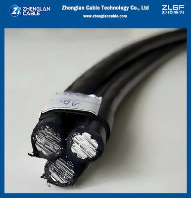 0.6/1kV All Insulated Triplex ABC Cable 2×1/0AWG+1/0AWG | AAC/XLPE + AAAC/XLPE Self-Supporting Aerial Cable