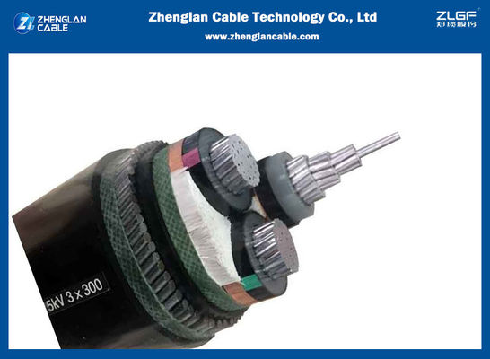 8.7-15kv SWA Zırhlı Alüminyum Kablo Yeraltı Güç Kablosu 3x150mm2 BS 6622/BS 7835