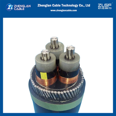 6-35KV 3 Çekirdekli Alüminyum Kablo Al/SC/XLPE/SC/CTS/PVC VDE0276/IEC 60502 Bölüm 2