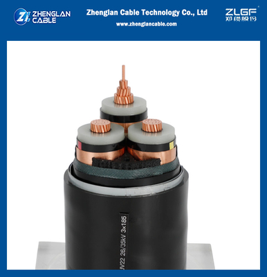 STA Zırhlı 35KV XLPE izolasyonlu Orta Gerilim Güç Kabloları 3x95sqmm 3x185sqmm